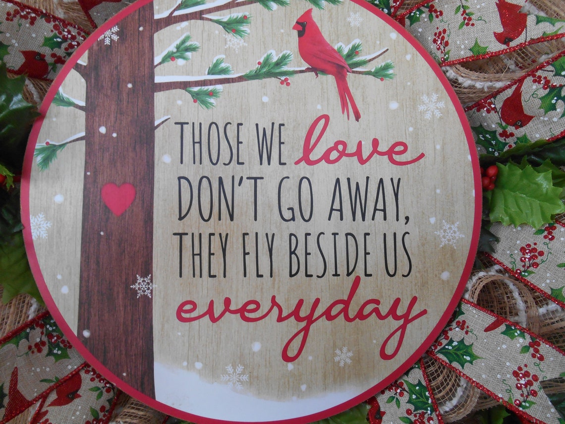 Winter Cardinal Wreath Winter Front Porch Decor Red Cardinal Etsy