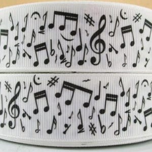 1,5 "(1 Yard) Notenblatt Musiknoten Lied gedruckt Ripsband Basteln Band