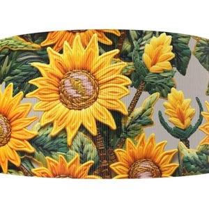 1"(1 yard) Blume Floral 3D Optik Frühling Sommer Hochzeit Garten Ripsband Basteln Haarschleife Haarband Ripsband Gänseblümchen