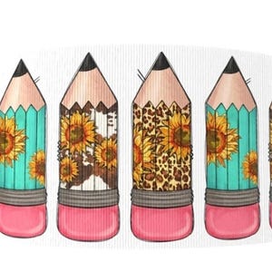 Ruban artisanal imprimé léopard tournesol pour la rentrée de 3 po. (1 yard) sud-ouest ouest
