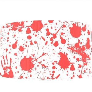 1,5 &quot;(1 Yard) Halloween Party Bluttropfen blutige Horror splatter bedrucktes Ripsband Bastelband Dekoration