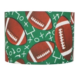 3&quot; (5 yards) Footballs football season team printed grosgrain ribbon boutique crafting ribbon sports game