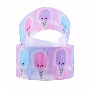 1,5" (1 jarda) algodão doce ombre gradiente carnaval fluff impresso fita de gorgorão fita de artesanato