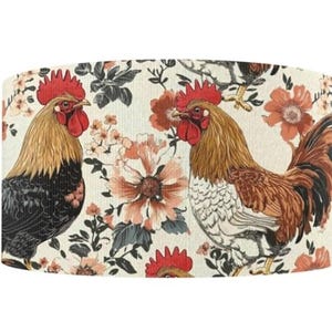 Cinta de grosgrain estampada para manualidades, de 1,5" (1 yarda), con diseño de granja de gallinas y jardín, estilo rancho