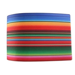 Couverture de selle à rayures Serape du sud-ouest du Mexique de 3 po. (1 yard) Ruban gros-grain à imprimé géométrique, ruban de création de boutique