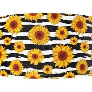 3&quot; (1 jarda) Girassol outono flor floral jardim chique colheita fita de gorgorão fita de artesanato