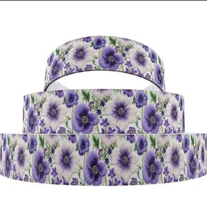 7/8" (1 yard) Fleur Floral look 3D Ruban gros-grain printemps Pâques Ruban de bricolage Ruban noeud pour cheveux
