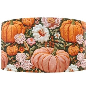 3 "(1 Yard) Kürbis Herbst Blumen Blumen Garten chic Ernte Ripsband Basteln Band