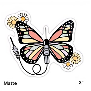5 pc. Nurse Phlebotomist Butterfly Planar resin acrylic flatbacks Scrapbooking multi purpose embellishment decoration 1.8"