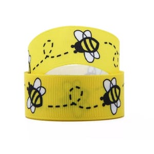 7/8"(1 yard) bijenhoning honingraat bijenkorf grosgrain lint knutsellint