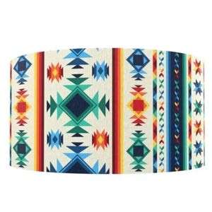 1,5&quot; (1 yard) zuidwesten geometrisch Azteekse tribale inheemse bedrukt grosgrain lint knutsellint