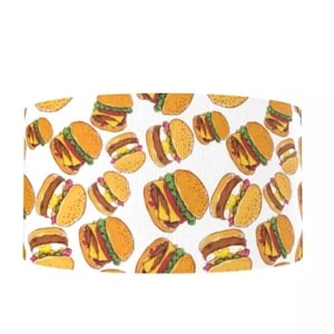 1,5 po. (1 yard) Cheeseburger Hamburger Burger d'été barbecue ruban gros-grain imprimé ruban de création