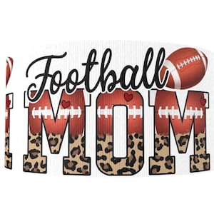 1&quot; (1 yard) Football Mom Team sports grosgrain ribbon crafting ribbon Hair Bow ribbon