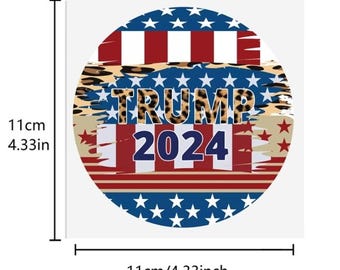 1 Piece Trump 2024 MAGA American Flag Cup Wrap, Transfer Stickers for 16 ounce Glass Uv DTF glass wrap waterproof sticker