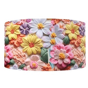 1"(1 yard) Blume Floral 3D Optik Frühling Sommer Hochzeit Garten Ripsband Basteln Haarschleife Haarband Ripsband Gänseblümchen