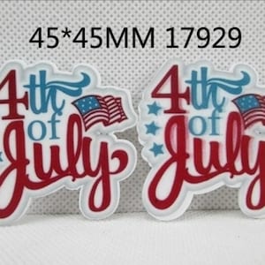 5 st.  4 juli vlakke hars acryl plaksteen boog midden scrapbooking cabochonversiering decoratie