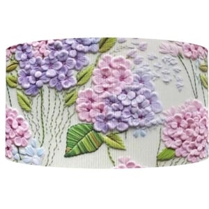 1"(1 yard) Blume Floral 3D Optik Frühling Sommer Hochzeit Garten Ripsband Basteln Haarschleife Haarband