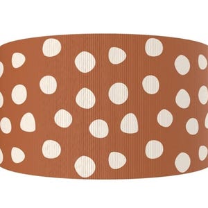 1&quot; (1 yards) creme und braunes Boho Tupfen Ripsband basteln Haarschleife Band