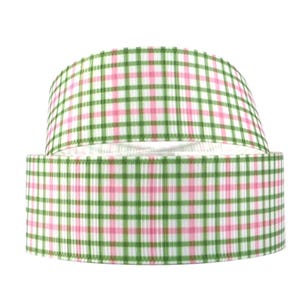 Farbiges Ripsband kariert pink grün Ostern Frühling Ripsband Basteln Haarschleife Haarband pink
