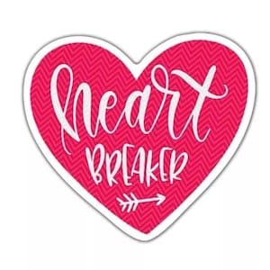 5tlg. Heart Breaker Valentinstag 1.8 "Planar Harz Acryl Flatback Bow Center Scrapbooking Liebe Herzen