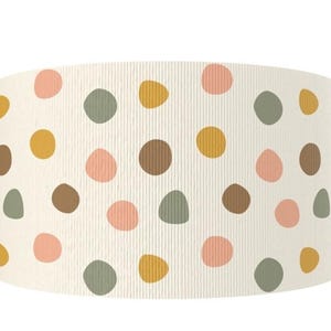 1,5 &quot;(1 Yard) Boho Tupfen Erdtöne Ripsband Bastelband bedruckt