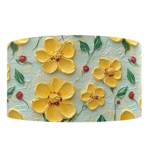 1,5 "(1 Yard) breites Ripsband mit 3D-Ölfarbenoptik, Gartenblume, Blumenmuster