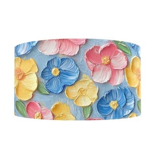1,5 "(1 Yard) breites Ripsband mit 3D-Ölfarbenoptik, Gartenblume, Blumenmuster