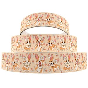 1 "(1 yard) Corgis Welpe Hund Haustier Adoption Ripsband basteln Haarschleife Band