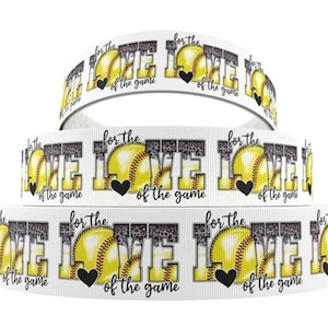 1,5 "(1 Yard) Softball Sport Mannschaft Herz Liebe gedruckt Ripsband basteln Band niedlich für die Liebe des Spiels