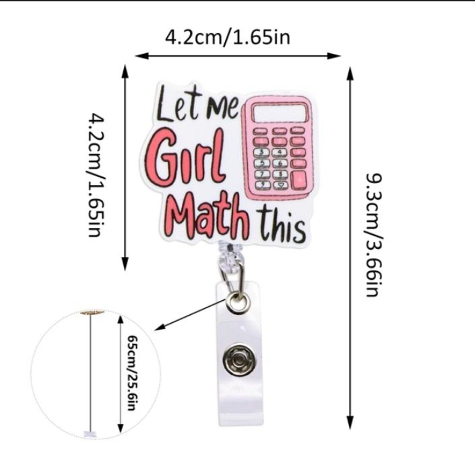 5 Pc. Girl Math Pink Cute Planar Resin Acrylic Flatbacks Bow Center ...