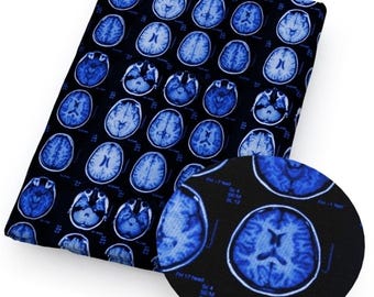FABRIC Polycotton Radiology xray Nurse Doctor Neuro 18"x55" 100% Cotton Sewing Craft material HALF YARD
