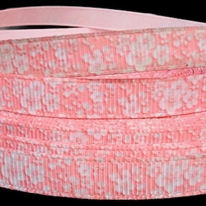 3/8&quot; (1 yard) Cherry Blossom flower floral grosgrain ribbon crafting ribbon Hair Bow ribbon