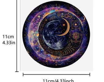 7 Piece set Fantasy Zodiac Celestial Cup Wrap, Transfer Stickers for 16 ounce Glass Uv DTF glass wrap waterproof sticker