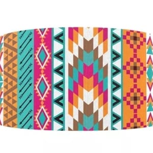 Ruban gros-grain imprimé géométrique sud-ouest tribal de 2,5 cm (1 mètre)