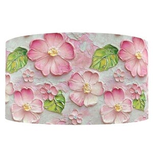 1,5 "(1 Yard) breites Ripsband mit 3D-Ölfarbenoptik, Gartenblume, Blumenmuster