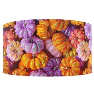 3" (1 yard) eD-look pompoen herfstbloem bloementuin chique oogst grosgrain lint knutsellint
