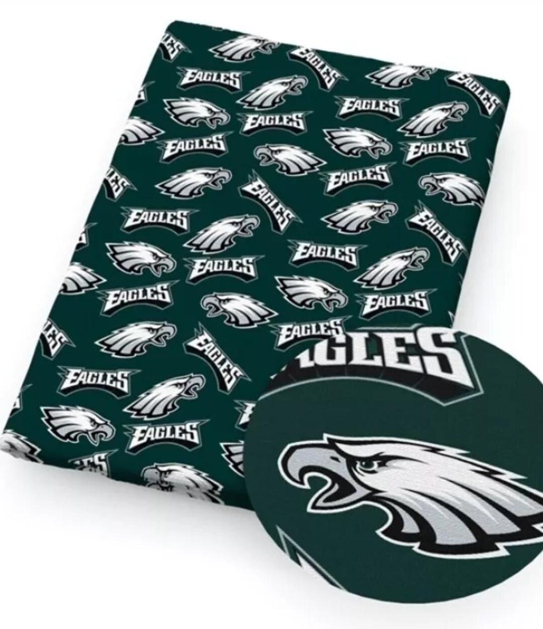 Threadbare Philadelphia Eagles Philadelphia Eagles Football Team FABRIC 20x55 Vegan 95/5% Polyester ...
