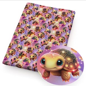 FABRIC 100% Cotton Turtle Sea Turtle Tortoise ocean sea creature Sewing Craft material half meter