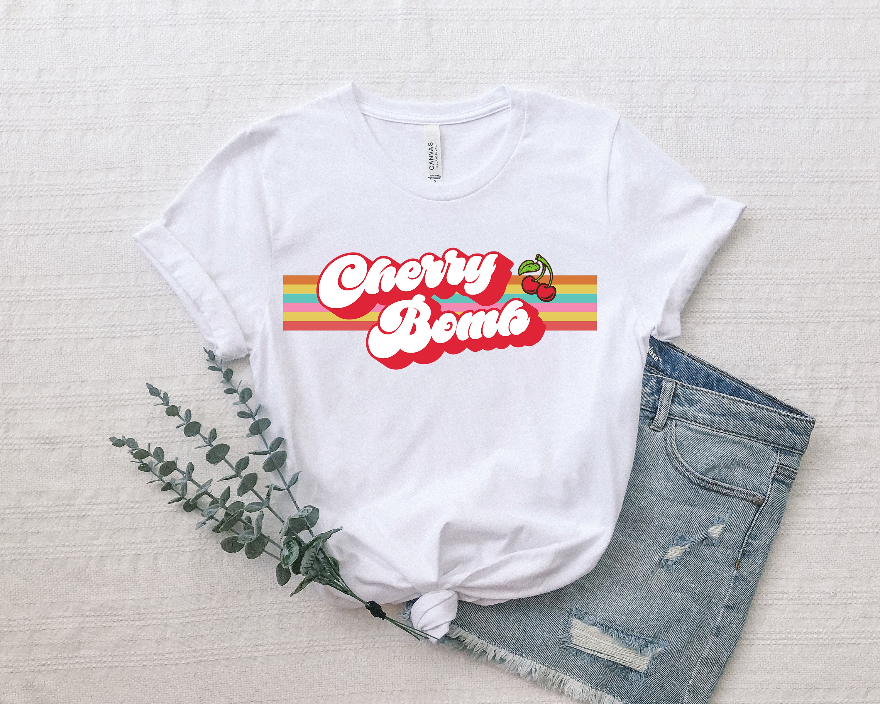 Cherry Bomb Vintage T-shirt / Cute T-shirt / Summer Tee / Graphic