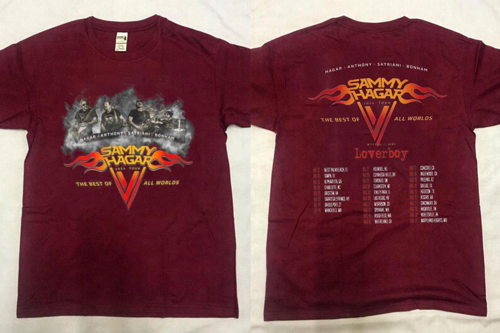The Best of All Worlds 2024 Tour Shirt Sammy Hagar Fan Shirt Etsy