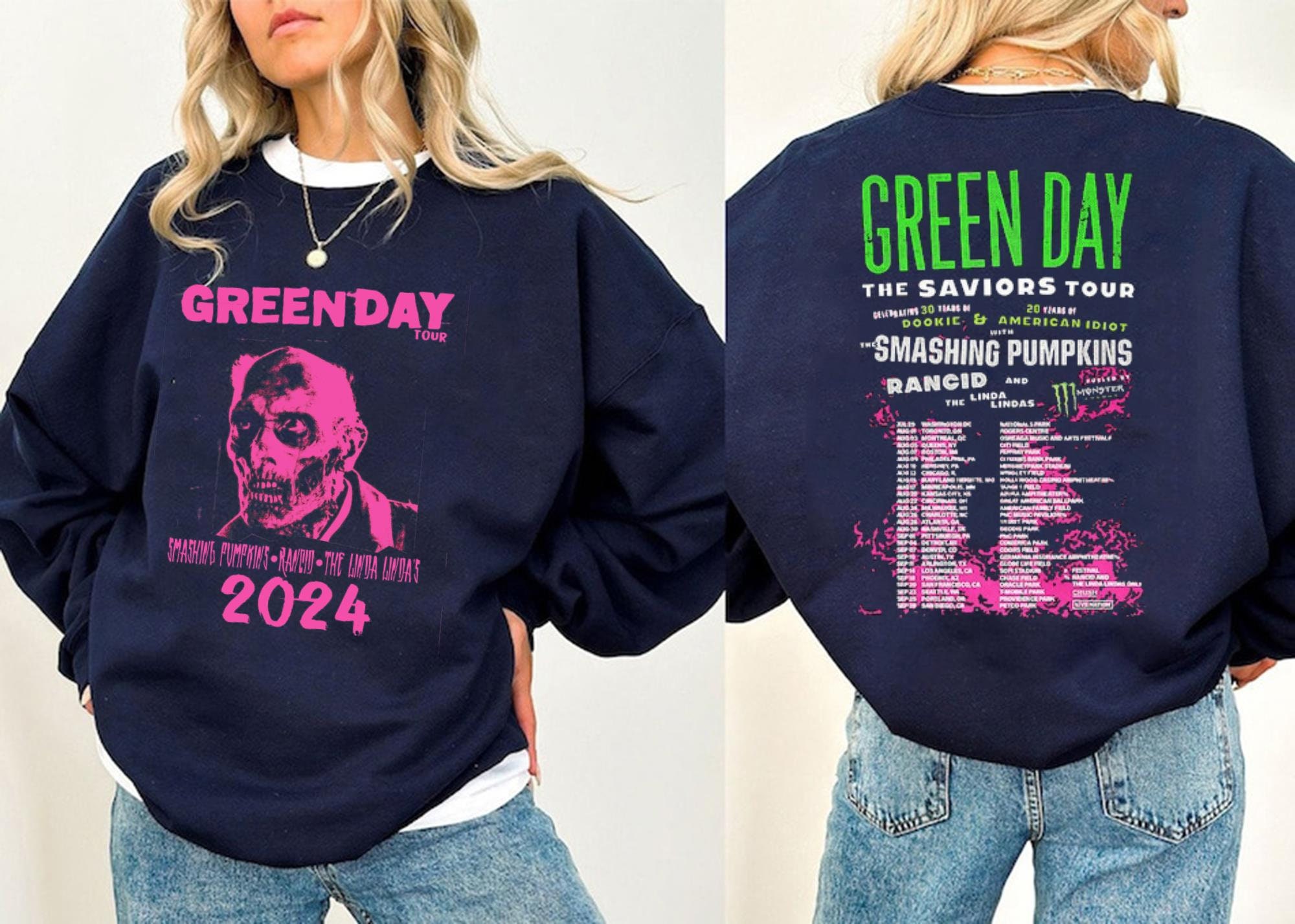 Green Day The Saviors 2024 Tour TShirt, Green Day Band Graphic Tee