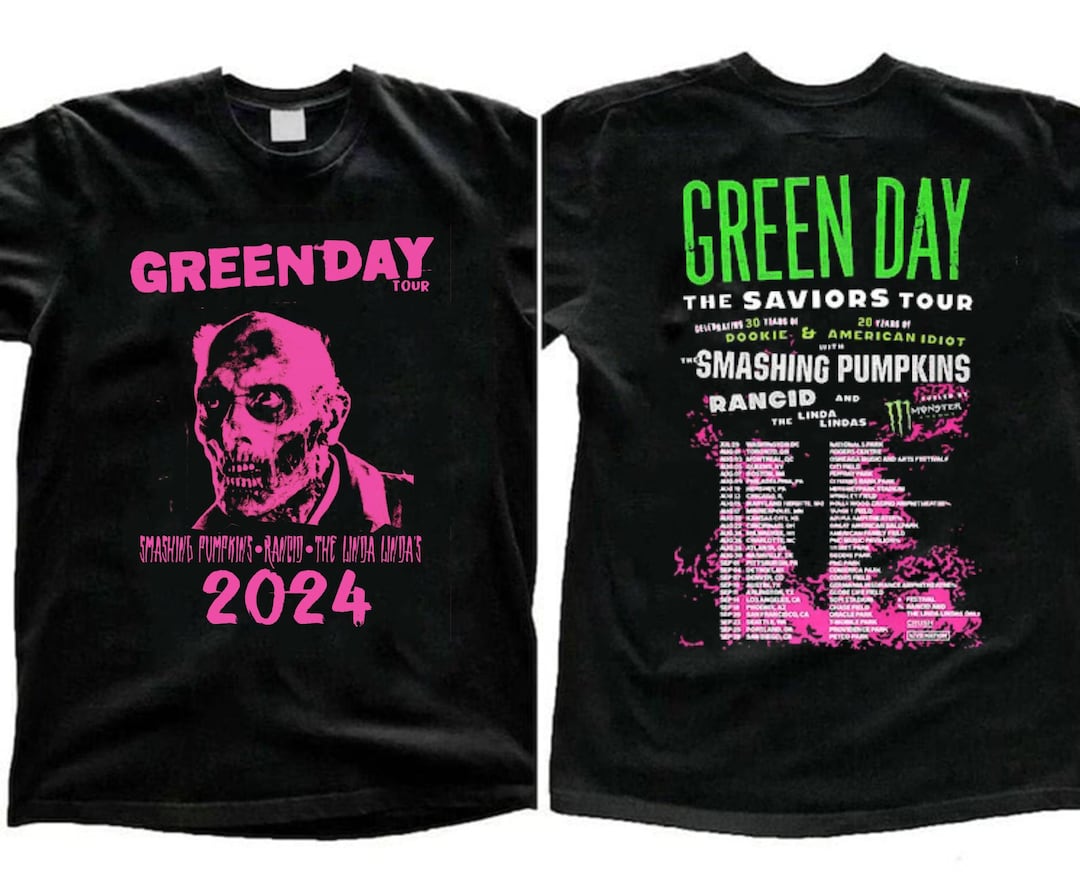 Green Day the Saviors 2024 Tour Tshirt Green Day Band Etsy