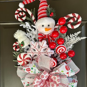 Christmas Tree Topper, Christmas Snowman Tree Topper, Christmas Decor, Hostess Gift, Christmas Gift for friend