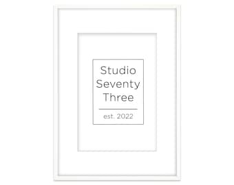 Thin White Wooden Photo Frame: A3 with A4 Mount, Pcture Frames Glass Window