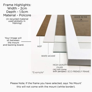 Thin White Picture Frame: A2 A3 A4 Photo Frame, Wall Art Decor bild 2