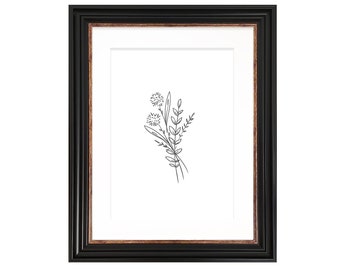 Vintage Black Photo Frame: Antique Style, Wall Decor (58x78cm - 50x70cm - 40x50cm)