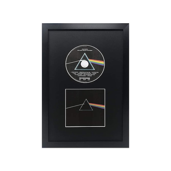 Black CD and Album Display Frame - Black Frame With Black Mount - Album cover frame - Gift for music lover - Music Memorabilia - Glass Frame