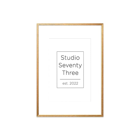 Thin Oak Effect Wooden Photo Frame: Real Wood Picture Frames - A4/A3/A2