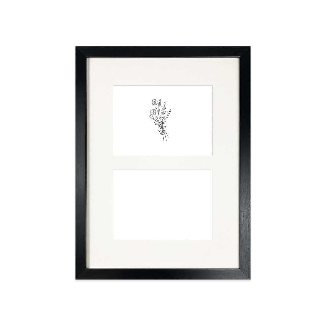 Thin Black Multi Photo Frame 15x11 for X2 7x5 Multi Frame With Glass Window Poster Picture