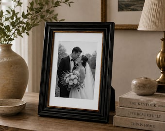 Vintage Black A4 Photo Frame: Art Deco Wall Hanging Picture Frames